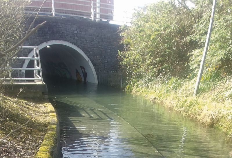 Junction underpass in Galway City regularly left under water