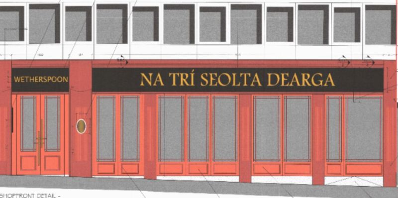 Wetherspoon’s cúpla focal to appease Galway City Council concerns
