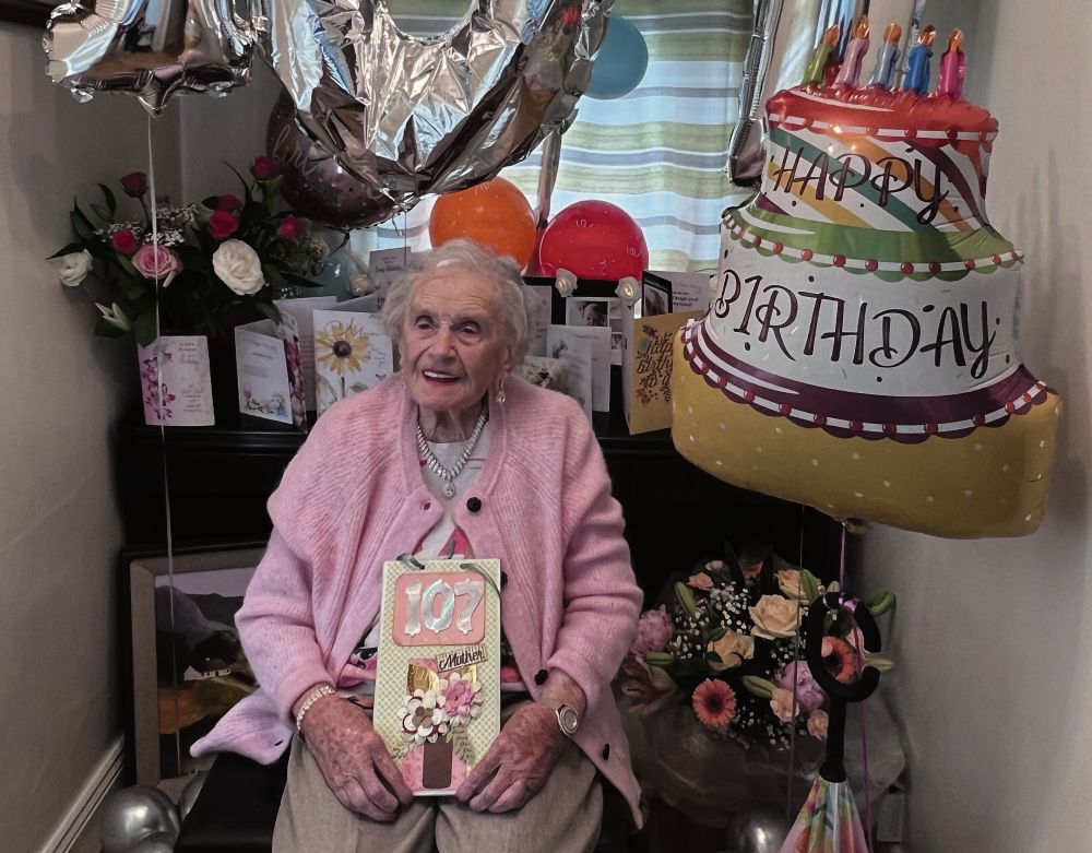 Tuam woman marks 107th birthday in appropriate fashion!