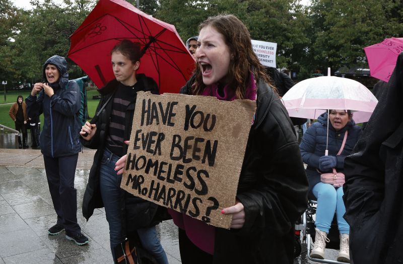 Students sleep out in accommodation crisis protest