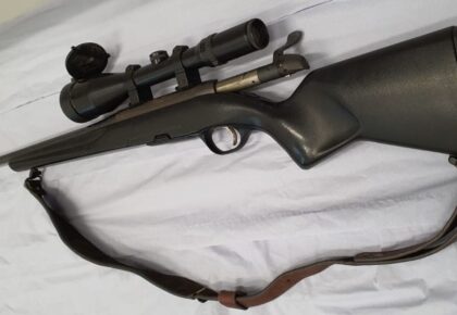 Man held after rifle and silencer seized in Turloughmore