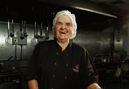 Ann still going strong in charity kitchens at 85 years of age!