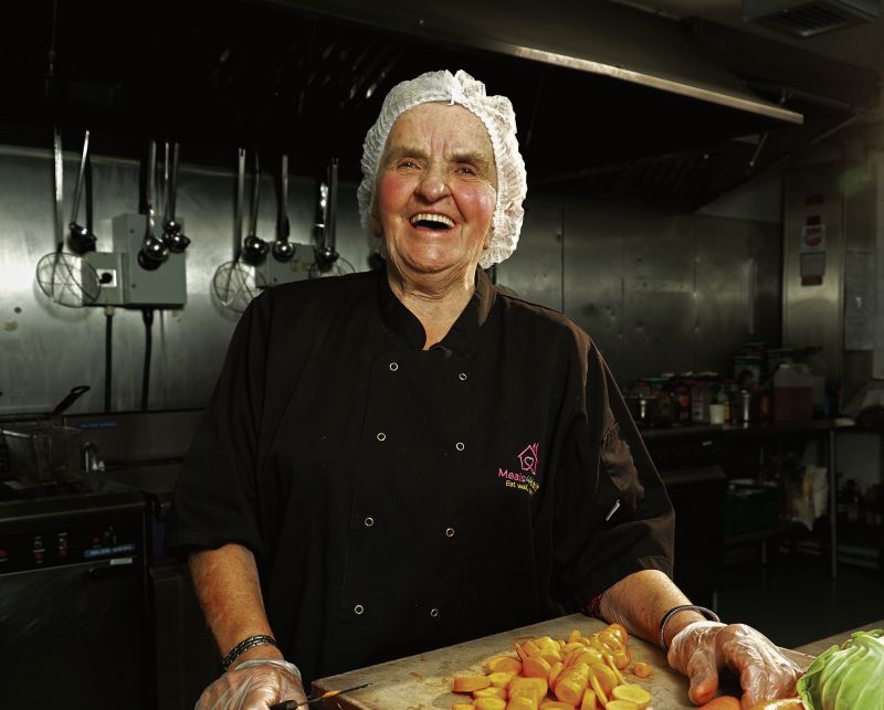 Ann still going strong in charity kitchens at 85 years of age!