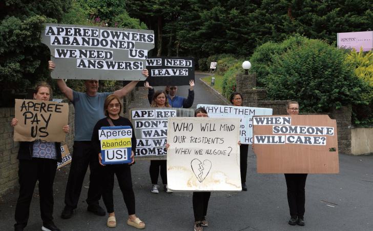 Protesting staff fear for future at nursing home