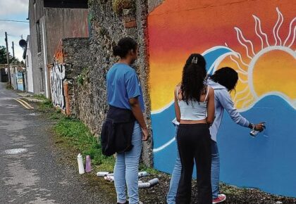 Host of artists regenerated grey Gort laneway with vibrant murals