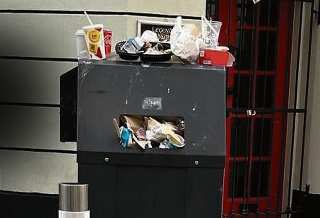 City Council say street bins encourage the dumping of household rubbish