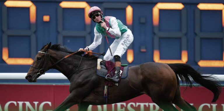 Galway jockey lands Europe’s top flat race on Bluestocking