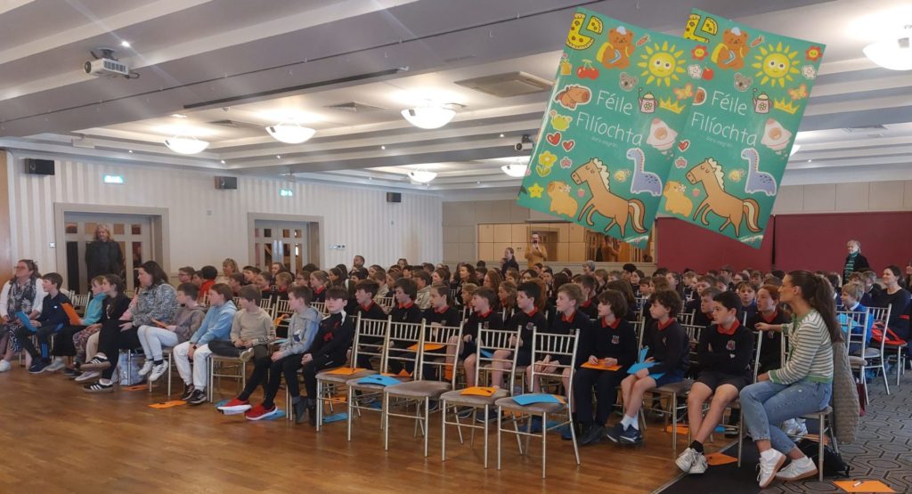 Irish language poetry book featuring work from 155 local pupils launched