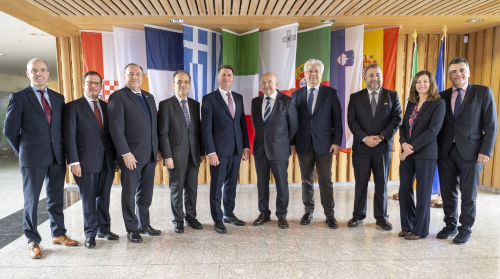 Nine Mediterranean Ambassadors visit Marine Institute in Renville Oranmore