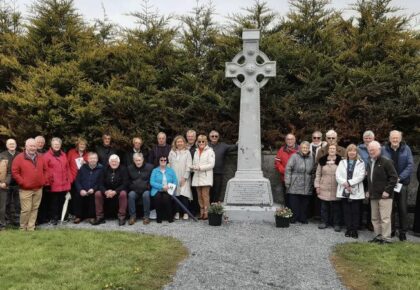Historic Celtic Cross unveiled as a Famine Memorial in Mountbellew Cemetery