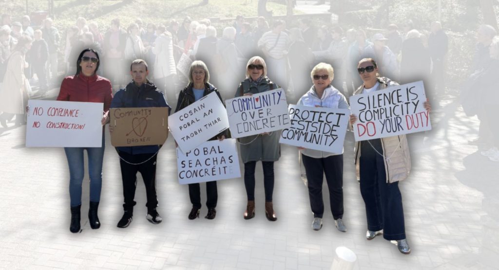 Big turnout at city hall protest over student accommodation complex in Westside