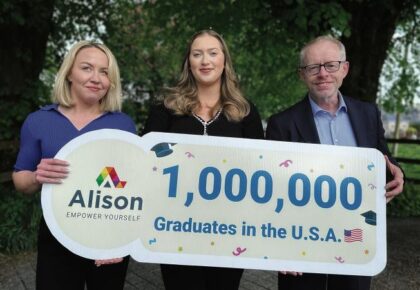 Galway online educator Alison celebrates one millionth graduate in the US