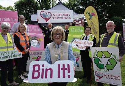 Taskforce hits streets of Athenry to tackle chewing gum stuck to the paths