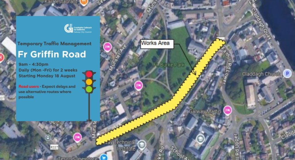 Delays expected on Father Griffin Road in city for fortnight of works