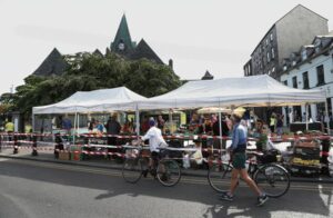 Spanish Arch move for Saturday market in Galway