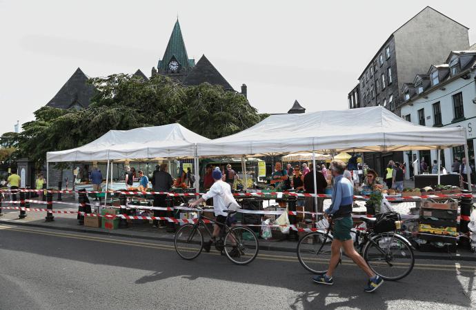 Spanish Arch move for Saturday market in Galway