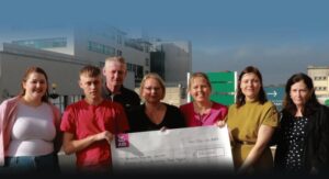 Cheque presentation for Organ Donor Memory Boxes at UHG