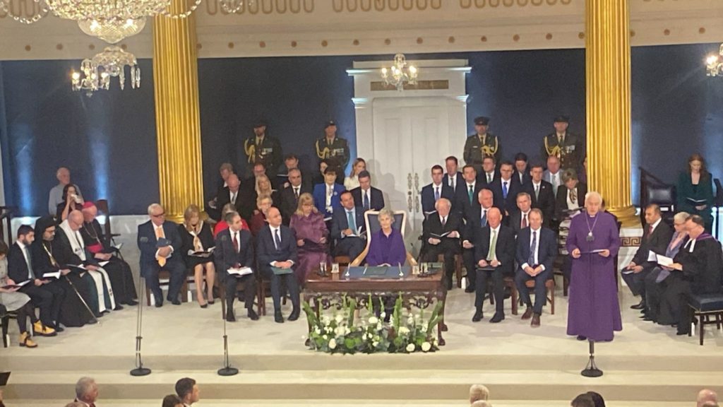 Catherine Connolly ahead of being sworn in as 10th President of Ireland