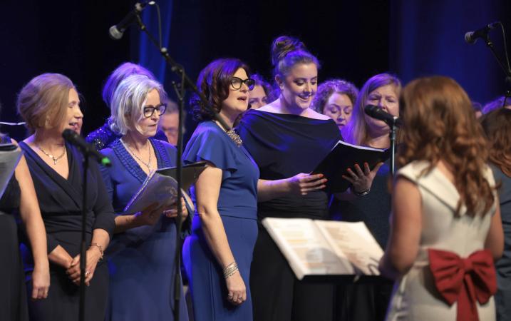 Choir in full voice for special show